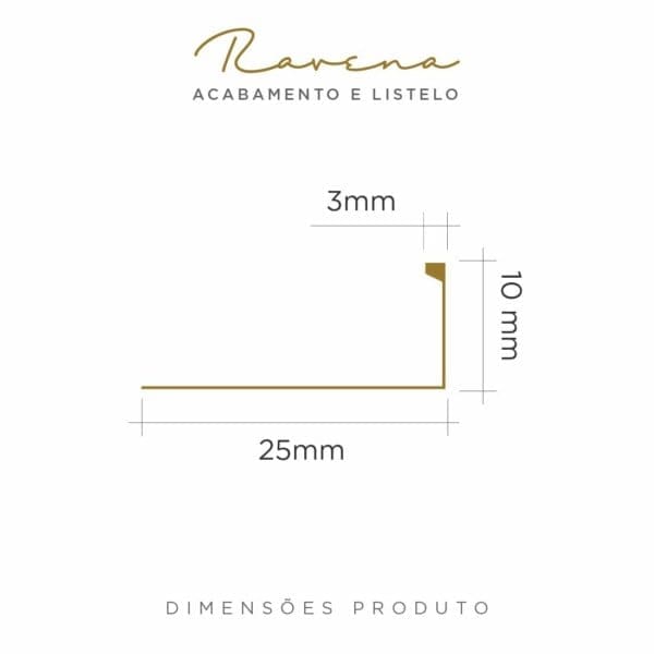 PERFIL VISCARDI RAVENA DIMENSÕES -10MM