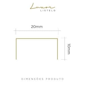 PERFIL VISCARDI LUXOR - DIMENSÕES 20MM