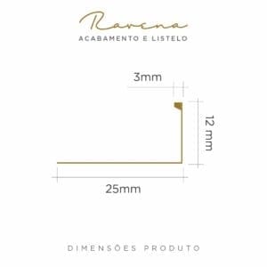 PERFIL VISCARDI RAVENA DIMENSÕES - 12MM