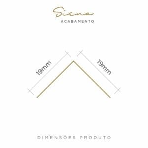 PERFIL VISCARDI SIENA DIMENSÕES - 19MM